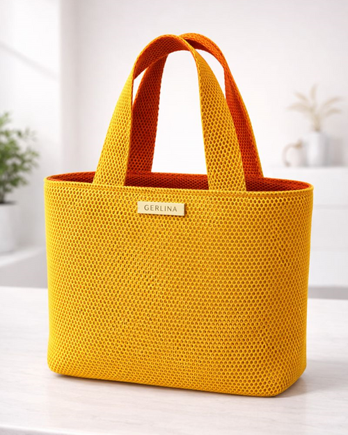Handtasche Medium - Orange/Gelb