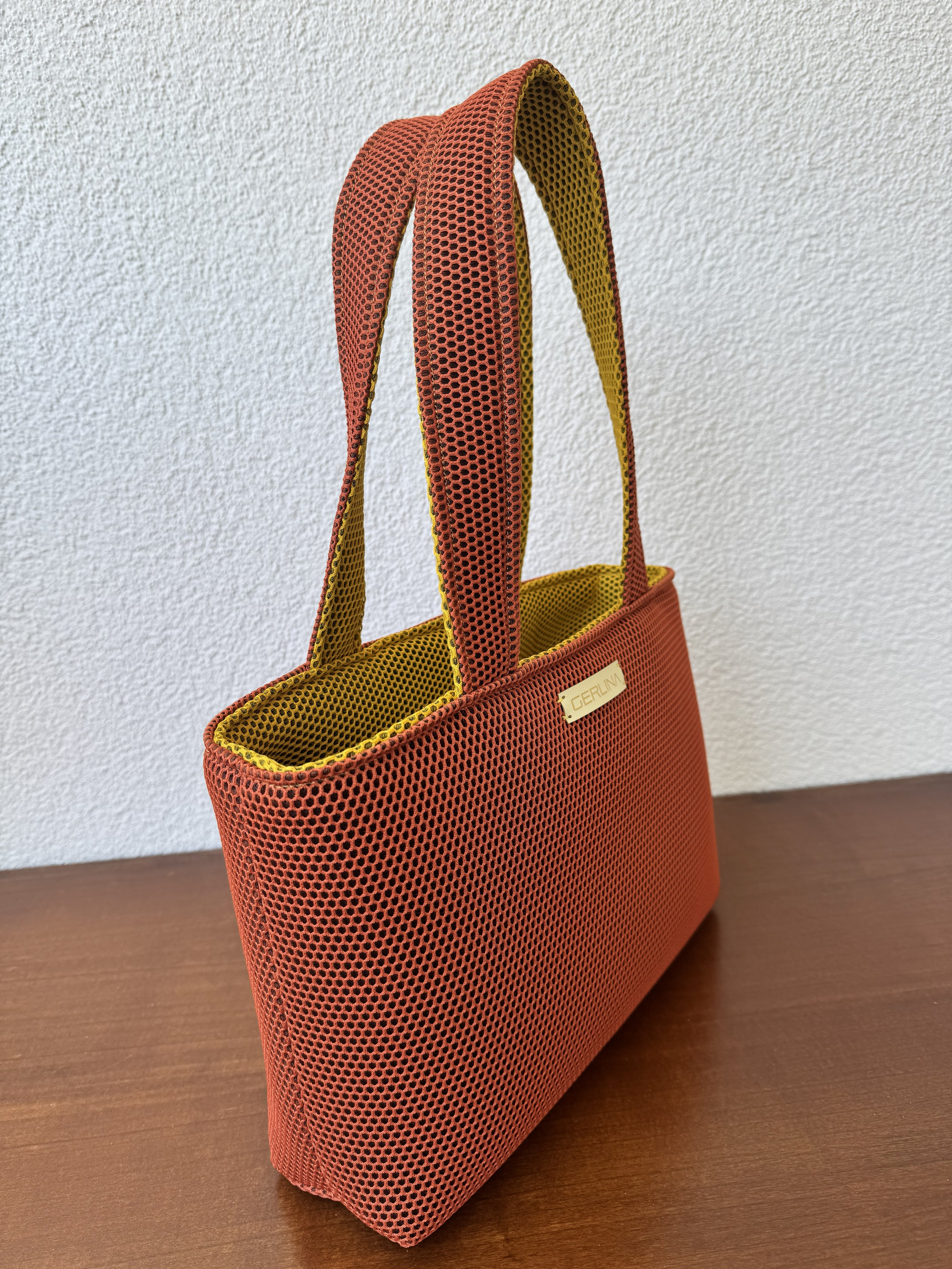 GERLINA Handtasche Medium – Orange/Gelb (Unikat)
