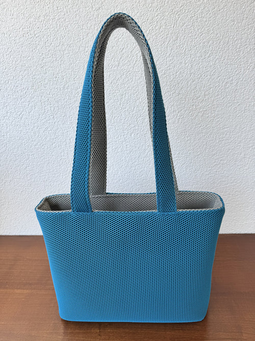 GERLINA Handtasche Medium – Blau/Grau (Unikat)