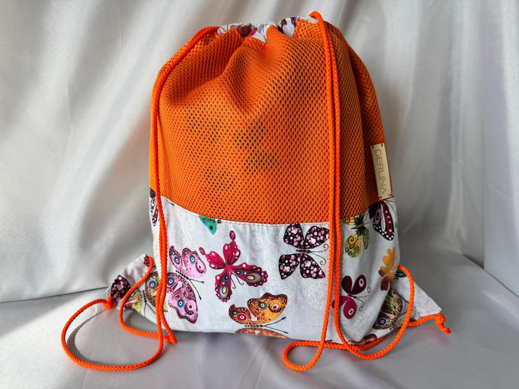 Turnbeutel Gross Orange – Vorderansicht