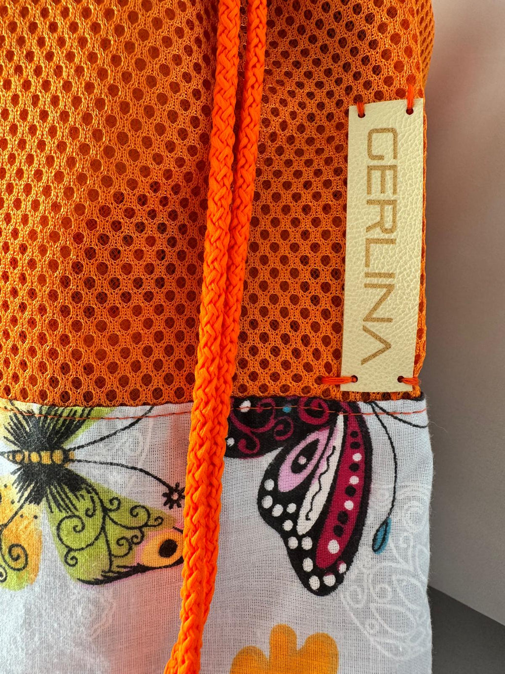 Turnbeutel Gross Orange – Detailansicht