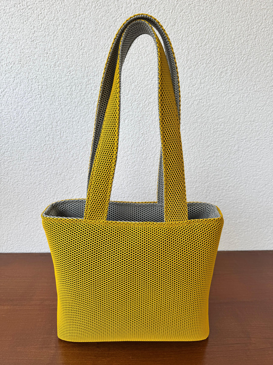 GERLINA Handtasche Medium – Senfgelb/Grau (Unikat)